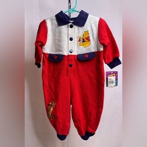 Vintage Winnie the Pooh romper 6-9 months Disney big embroidery tigger Pooh NWT